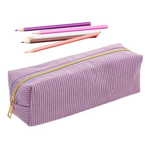 Bleistifttasche – Bleistifttasche mit Reißverschluss | Briefpapier-Organizer mit Reißverschluss | Sammelalbum | Aufbewahrungstasche für Haftnotizen | Eraser Marker Ruler Sticky Notes Of, violett, Se von Générique