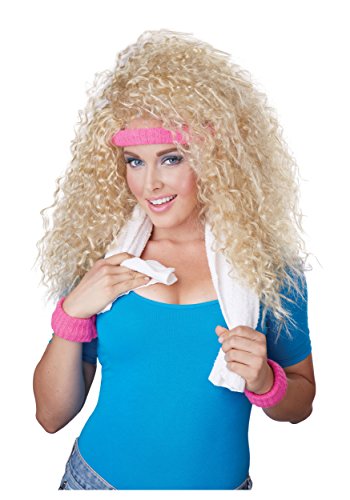 Blonde 80er Perücke mit Stirnband - Blond von California Costumes