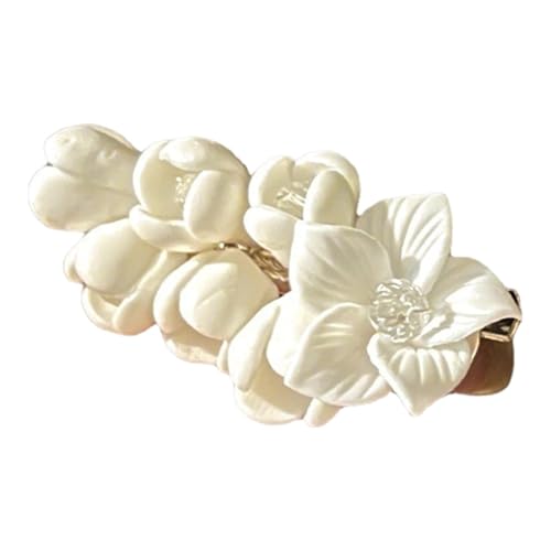 Blumen-Haarnadeln für Frauen – Haarklammer mit künstlichen Blumen | Pastorale weiße -Haarspangen | Dekorativer Blumenhelm für Weihnachten Festival | Zubehör für von Générique