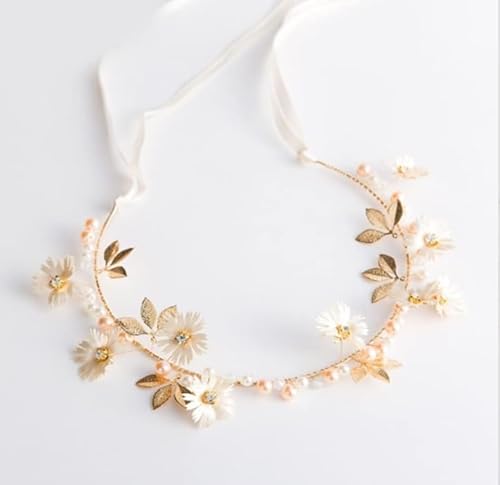 Blumen-Haarreif für Mädchen mit Blumen und Perlen, Strass und Blumen-Haarband für Damen von Générique