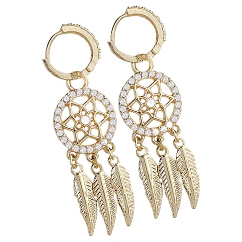 Boho Ohrringe, Traumfängerohrringe, 925 Sterling Silber Hängende Ohrringe, Geometric Sparkling Schmuck für den Frühling von Générique