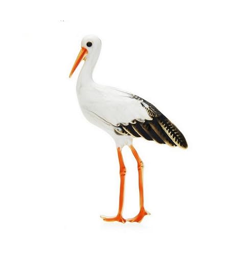 Brosche Schmuck Vogel Elsässer Storch aus Edelstahl, 5,5 x 4 cm, Edelstahl Brosche Schmuck Vogel Elsässer Storch aus Edelstahl, 5,5 x 4 cm, Edelstahl von Générique