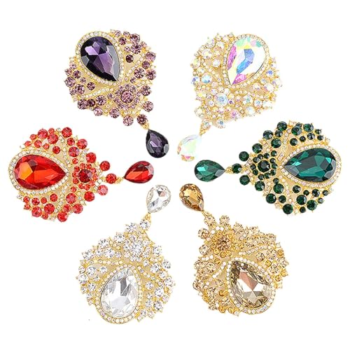 Brosche für Damen, Broschen und Anstecknadeln für Damen, Vintage-Brosche für Frauen, elegantes Schmuckzubehör, Brosche mit Strass, für Kleid und Schal von Générique