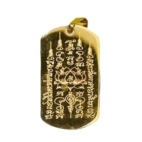 Buddhistischer thailändischer Anhänger, buddhistischer Anhänger, buddhistischer Anhänger, Schrift, Buddhismus, Anhänger, für Damen und Herren, Segen der Halsketten, Se référer au descriptif, Siehe von Générique