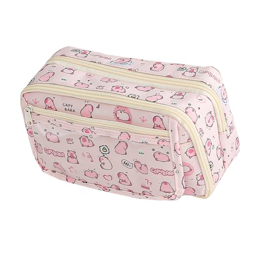 Capybara Federmäppchen – Bleistift-Suppe mit großer Kapazität mit breiter Öffnung | waschbare Schule Radiergummi-Box | Niedlicher Schreibwaren-Organizer für Schüler der ersten Mittelschule, Pink, Se Capybara Federmäppchen – Bleistift-Suppe mit großer Kapazität mit breiter Öffnung | waschbare Schule Radiergummi-Box | Niedlicher Schreibwaren-Organizer für Schüler der ersten Mittelschule, Pink, Se von Générique