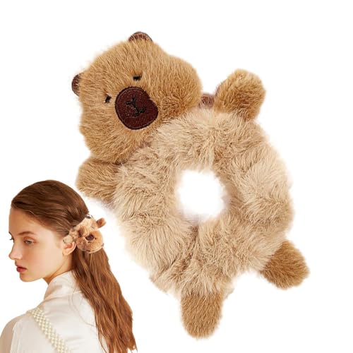 Capybara Haarspangen – elastische Plüsch-Haarspangen für dickes und dünnes Haar | Niedliches Zubehör für Frauen, Plüsch-Haarspangen, für mehr Spaß in Ihrer von Générique