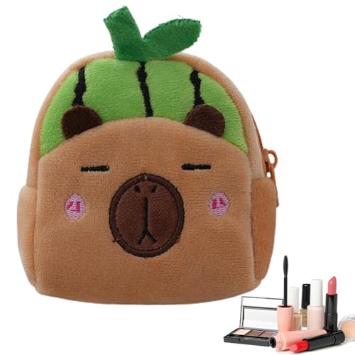 Capybara Plüsch-Handtaschen – Mini-Tasche aus Plüsch | Niedliche Geldbörse für Kinder aus Plüsch Capybara – tragbare Organisationstasche für Erwachsene, multifunktionale Geldtasche, grün, Se référer von Générique