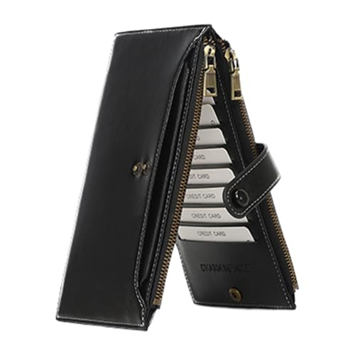 Card Holder Wallet, Women's Retro Purse, Large Capacity Wallet, Business Card Case, Multi Card Holder, Cell Phone Wallet 20 x 11 x 2.5 cm/7.87 x 4.33 x 0.98 Zoll Retro Style Wallet, Women's Card von Générique