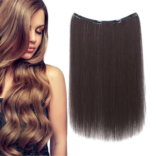 Clip-Ins-Haarverlängerung, Clip in Extensions | Natürlich aussehende Haarverlängerungen | Gerade Positor 20 Zoll lang für Mädchen, elegante unsichtbare Perücke von Générique