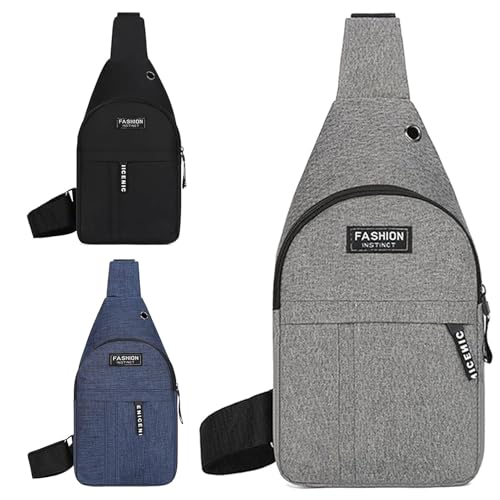 Cross-Charging-Tasche – Reise-Brusttasche, Rucksack | reine Handtasche für Herren, tragbar, leicht, mit verstellbarem Gurt für unterwegs, Schule, von Générique