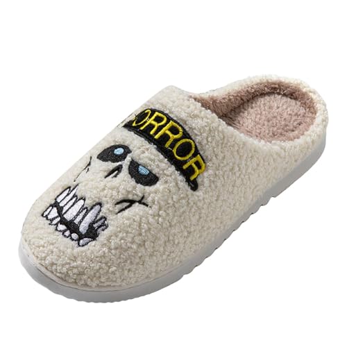 Damen-Hausschuhe, Halloween, orthopädisch, Damen, Herren, Hausschuhe, bequem, leicht, bequem, weich und bequem, für den Herbst, B weiß., 40 EU Damen-Hausschuhe, Halloween, orthopädisch, Damen, Herren, Hausschuhe, bequem, leicht, bequem, weich und bequem, für den Herbst, B weiß., 40 EU von Générique