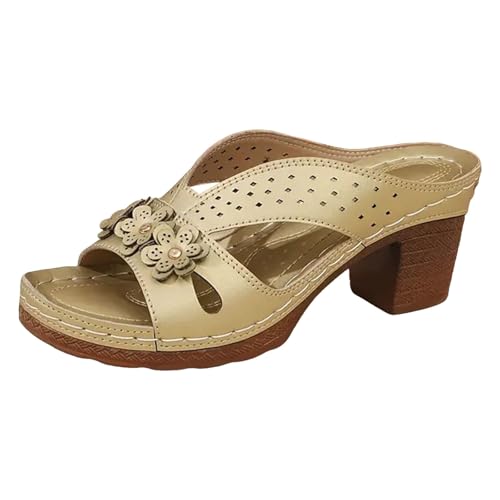Damen-Sandalen, Sommer, Bohemian, Sandalen, bequem, für Damen, Sommer, bequem, orthopädisch, Pantoletten und Clogs, gold, 43 EU Damen-Sandalen, Sommer, Bohemian, Sandalen, bequem, für Damen, Sommer, bequem, orthopädisch, Pantoletten und Clogs, gold, 43 EU von Générique