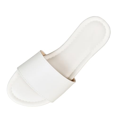Damen-Sandalen, Sommer, große Größe, leicht, bequem, schick, elegant, europäische Form und Steigung, Freizeitschuhe, Sommer, leicht, atmungsaktiv, für Damen, weiß, 40 EU von Générique