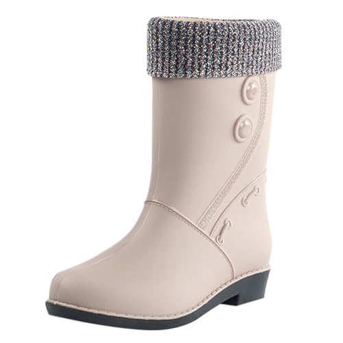 Damen-Stiefel mit Absätzen für Damen, Frühling, Sommer, Herbst und Winter, Velours, Baumwolle, abnehmbar und waschbar, Outdoor, Mode, Arbeit, Auto, Küche, rutschfest, warm, Regenschuhe, Schwarz, kaki Damen-Stiefel mit Absätzen für Damen, Frühling, Sommer, Herbst und Winter, Velours, Baumwolle, abnehmbar und waschbar, Outdoor, Mode, Arbeit, Auto, Küche, rutschfest, warm, Regenschuhe, Schwarz, kaki von Générique