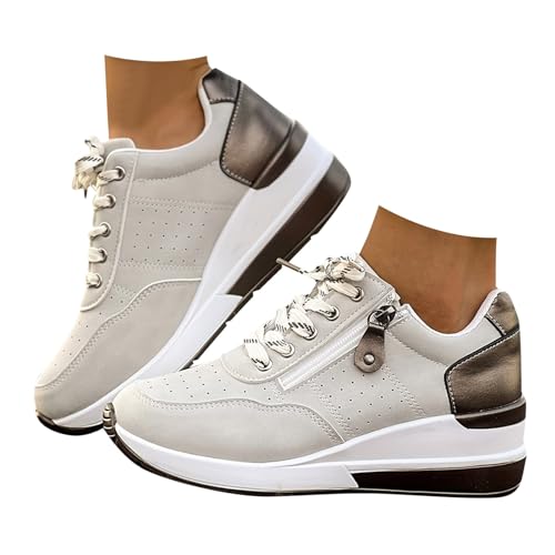 Damen-Tennis, bequem, orthopädisch, Damen, Sneaker, Damen, Sneaker, athletisch, leicht, rutschfest, Tennisschuhe, Laufschuhe, orthopädisch, B Light Grey, 36 EU von Générique
