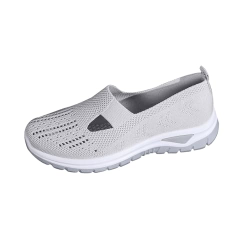 Damenschuhe, orthopädisch, breite Füße, Komfort, schick, Sneaker, Wanderschuhe, Plattform, leicht und bequem, Dämpfung für Laufen, Tennis, Fitness, Sneaker, grau, 38 EU Damenschuhe, orthopädisch, breite Füße, Komfort, schick, Sneaker, Wanderschuhe, Plattform, leicht und bequem, Dämpfung für Laufen, Tennis, Fitness, Sneaker, grau, 38 EU von Générique