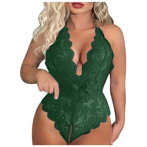 Dessous rückenfrei, große Größe, Teddy unter Kleidung, Hot Body Damen, sexy, schick, Spitze, tiefer V-Ausschnitt, sexy Damen-Dessous, Babydoll, Gürtel, Satin, Jumpsuit, Bodysuit, #D, 48 Dessous rückenfrei, große Größe, Teddy unter Kleidung, Hot Body Damen, sexy, schick, Spitze, tiefer V-Ausschnitt, sexy Damen-Dessous, Babydoll, Gürtel, Satin, Jumpsuit, Bodysuit, #D, 48 von Générique