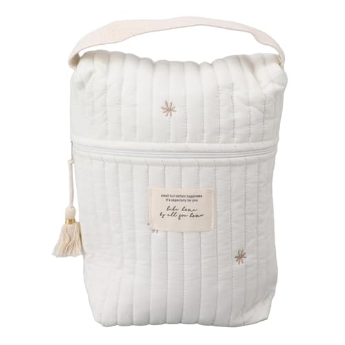 Diaper Organizing Pouches, Cartoon Quilted Pacifier Bag, Soft Storage Bag, Feeding Bottle Quilted Zipper Diaper Bag Cloth Diaper Bag, Portable Pacifier Bag with Handle For Toys Wipes Feeding Bottles, von Générique