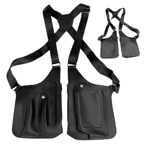Diebstahlsichere Tasche mit mehreren Taschen mit doppeltem Schultergurt, Umhängetasche für Herren, Doppelschultertasche, Outdoor, mehrere Taschen, modische Umhängetasche für den Außenbereich zur Diebstahlsichere Tasche mit mehreren Taschen mit doppeltem Schultergurt, Umhängetasche für Herren, Doppelschultertasche, Outdoor, mehrere Taschen, modische Umhängetasche für den Außenbereich zur von Générique