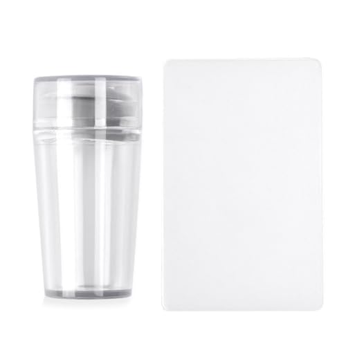 Diys Nagelstempelwerkzeug – -Stempel aus transparentem Silikon mit Schaber für Tipps im französischen Stil | Nagelset für alle Größen, perfektes Geschenk von Générique