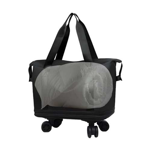 Duffel Bag - Duffle Bag mit Rädern | Erweiterbares Rollkofferpaket | 360 ° Drehbarer Wheeel Carrige auf Duffel | Reise mit Rädern für Geschäftsreise, Frauen und, Schwarz , Se référer au descriptif von Générique