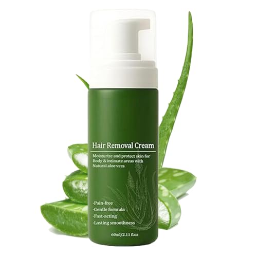 Enthaarungscreme für das Gesicht | 60 ml natürliche Enthaarungscreme für Männer | Pflegeprodukte für Intimzonen | Verwendung zu Hause Dusche Badezimmer tägliche Rasur Reise von Générique