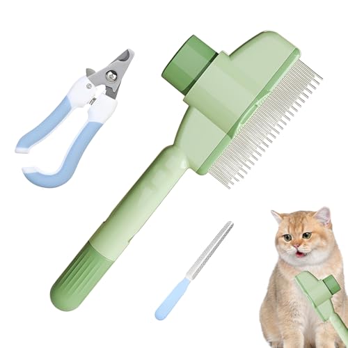 Entwirrungsbürste für Tiere – Kamm zum Entfernen von toten Haaren für Kätzchen | Slicker-Bürste mit Knopf zum Entwirren für Hunde und Katzen mit langen oder kurzen Haaren von Générique