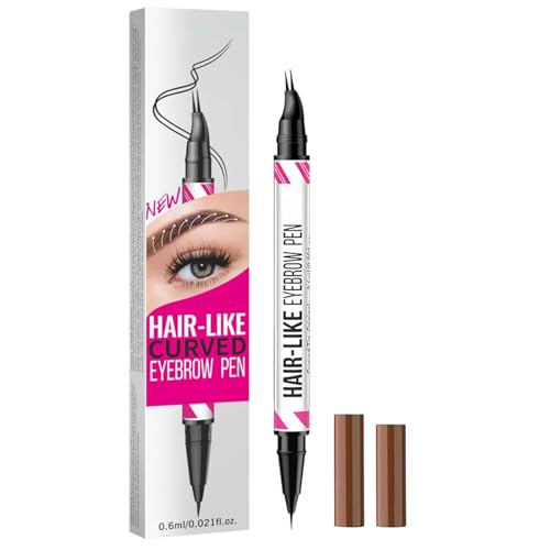 Eyebrow Pen, Liquid Brow, 2-in-1 Curved Fine Tip Long-Lasting Waterproof Makeup Tool, Duals-Head Precision Beauty Cosmetic, Eyebrow Marker für Frauen und Reisen Veranstaltungen von Générique