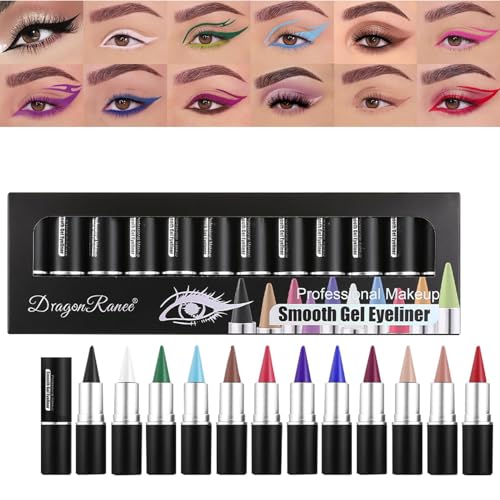 Eyeliner Gel Wasserdicht | Combo Lidschatten Eyeliner | Anti-Flecken-Gel | Langanhaltendes Gel mit wasserfestem Gel-Eyeliner, um klare und definierte Linien oder weiche und kohlefarbene Looks zu von Générique