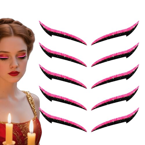 Eyeliner Wimpern Aufkleber | Make-up Patch Lidschatten | 10 Stück Aufkleber Make-up Augen wasserfest Streifen lang anhaltend für Frauen von Générique