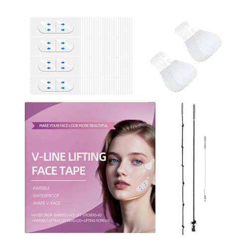 Face Lift Tape, unsichtbares Lifting Patch, Instant Firming Strip Tight Support Smooth Results, Skin Tape mit Easy Use, Gesichtswerkzeug für Männer und Frauen, 3,35 x 0 Zoll von Générique
