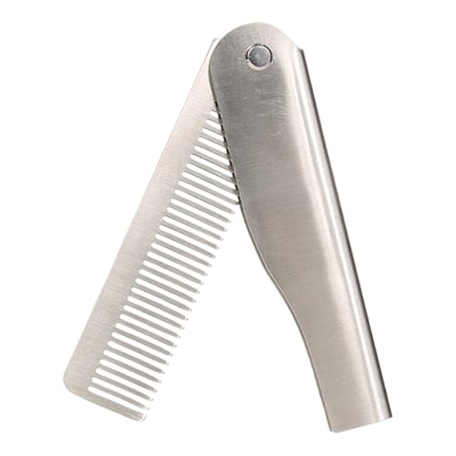 Faltbare Kämme – fllip Kamm für Männer | faltbarer Kamm, tragbarer Taschenkamm, Reisekamm, Reisekamm, Haarkamm aus Edelstahl, Taschenhaarbürsten, Fellpflege von Générique