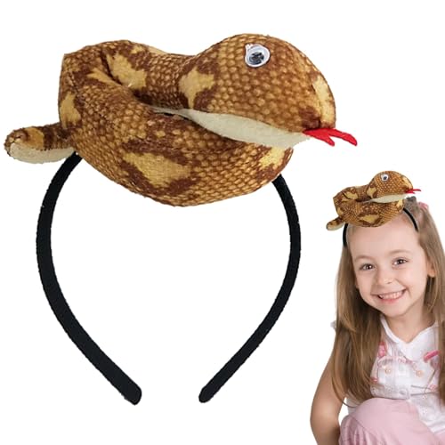 Fashion Haarband – Schlangen-Haarband | Tier-Haarband | Charming Damen-Haarbänder, Haar-Haken, fügt einen Touch of Whimsy and Fun hinzu, Cosplay Headband, Kostüm Zubehör – Haar-Zubehör für Tiere von Générique