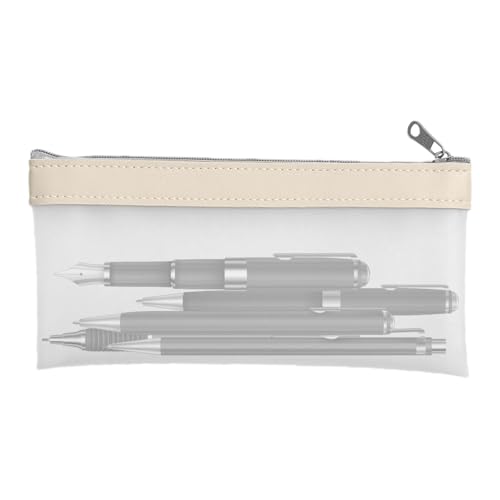 Federmappe für Bleistifte im Frühling – Schreibwarenbasis, Organizer, transparente Tasche für Stifte | Transparenter Stift mit großer Kapazität, transparente Markierungsbeutel für den Bedarf, beige von Générique