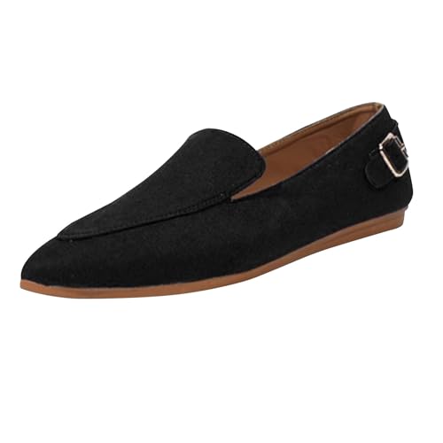 Flache Schuhe für Damen, geschlossene Ballerinas, niedrige Freizeitschuhe, Freizeitschuhe, elegante Mokassins, Bootsschuhe, Hausschuhe, spitze Spitze, Schwarz , 40 EU Flache Schuhe für Damen, geschlossene Ballerinas, niedrige Freizeitschuhe, Freizeitschuhe, elegante Mokassins, Bootsschuhe, Hausschuhe, spitze Spitze, Schwarz , 40 EU von Générique
