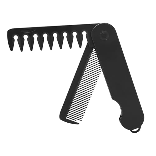 Folding Hair Comb for Men 2-in-1 Versatile Pocket Comb, Easy To Carry Fine Tooth Comb & Wide Tooth Comb for Grooming, Entriegeln and Styling von Générique