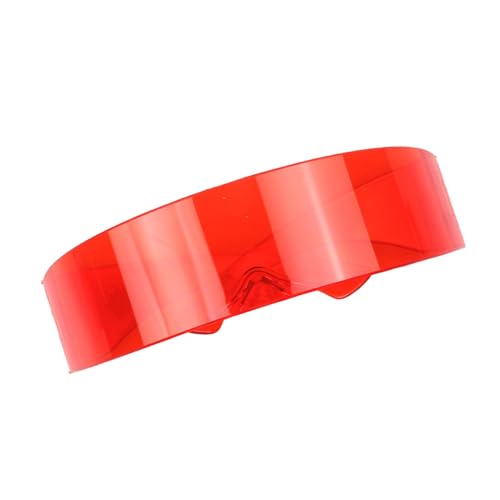 Futuristische Sonnenbrille – Funky Glasses Kostüm | Wickel-Sonnenbrille | Modische randlose Sonnenbrille | Rahmenlose Radsport-Sonnenbrille | Mond, rot, Se référer au descriptif von Générique
