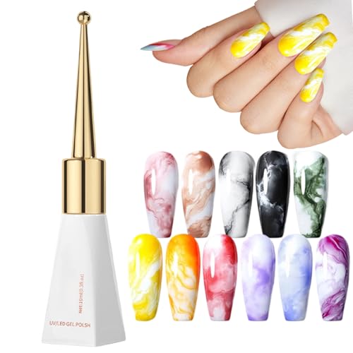 Gel Nail Polish Clear, 10 ml Quick Blending, Professional Grade Nails Liquid Gel für Salon, Mädchen, Reisen, Styling, Beauty Routine, Home, Daily Use, Gradient Styles von Générique