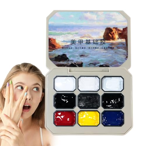 Gel Polish Set - Neun Farbpalette, Schimmernder Nagellack | Salon-Qualität Cremegel für DIY Maniküre, Nail Art Kit für Anfänger, Comp Malsystem von Générique