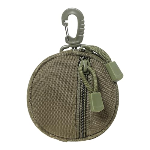Geldbörse, Außengeldbörse, runde Geldbörse, Kopfhörerpaket, Geldbörse, Geldbeutel, Taillentasche, Schlüsseletui für Kopfhörer, Schlüssel, Lippenstift, Army Green, Se référer au descriptif, Siehe von Générique