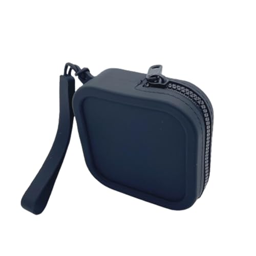 Geldbörse – Kleine Geldbörse aus Silikon | Mini-Tasche zum Wechseln der Geldbörse | Aufbewahrung Handtasche wechseln | quadratische Tasche für Kopfhörer | Minni Geldbörse Chan, Schwarz , Se référer au von Générique