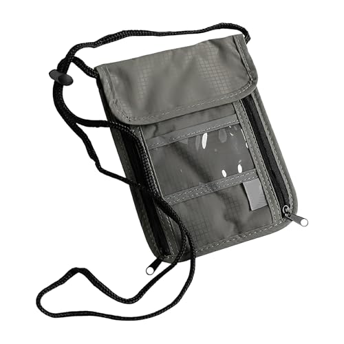 Geldbörse für Herren – Geldbörse, die die Farbe ändert | Reisebrieftasche für den Hals | Reisepasshülle | Diebstahlsichere Tasche für Karten, Telefon, Dokumente, grau, Se référer au descriptif, Siehe von Générique