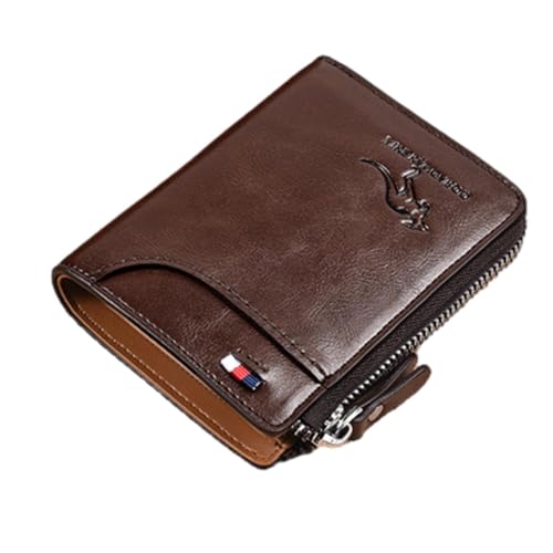 Geldbörse für Herren mit Reißverschluss – Geldbörse aus Leder mit Reißverschluss, Bifold-Brieftasche für Männer | sichere Geldbörse, Blockierung, schlanke Geldbörse mit Tasche, , Se référer au von Générique