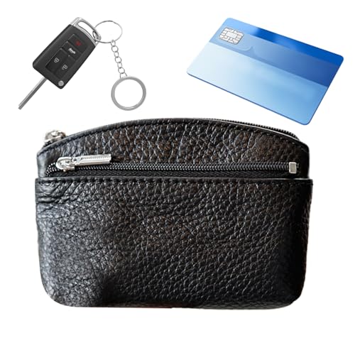 Geldbörse zum Umhängen – Geldbörse aus Leder | tragbare Münzgeldbörse | PU Credit Card Coin Purse | Wasserdichtes Soupche mit Reißverschluss für Kreditkartentasche Small Kids Key Lipstick Polded von Générique