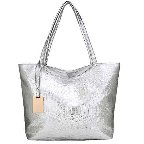 Générique 2024 New Christmas Fashion Handtasche Solide Kapazität Frauen Frauen Schulter Taschen Geldbörse Kartenhalter mehrere für klein, silber, one size von Générique