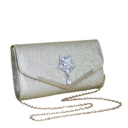 Générique Abendtaschen für Damen, Handtasche Formel Clutch – leichter Stil mit Kette für Abendessen Reise, gold, Se référer au descriptif von Générique