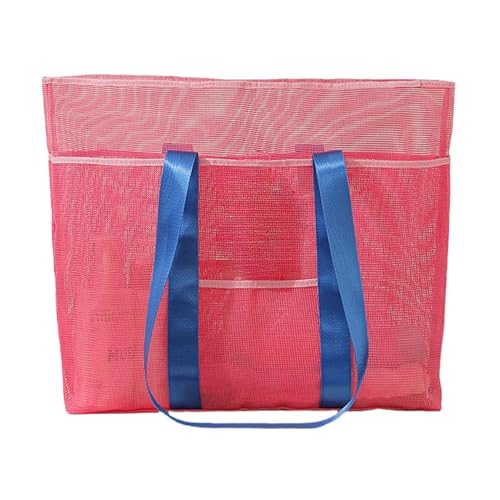 Générique Beach Tote Bag – tragbar Multifunctional Beach Bag | Mesh Tote Bag | Beach Organizer | Large Capacity | Multifunctional Travel Supplies for Towel Cosmetics Swimsuit, hot pink, Se référer au von Générique