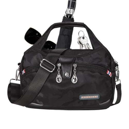 Générique Beautifuldeer Anti-Diebstahl-Handtasche | Umhängetasche mit mehreren Taschen – wasserdichte Handtasche für Damen – Umhängetasche für Reisen, Camouflage Black, Se référer au descriptif von Générique