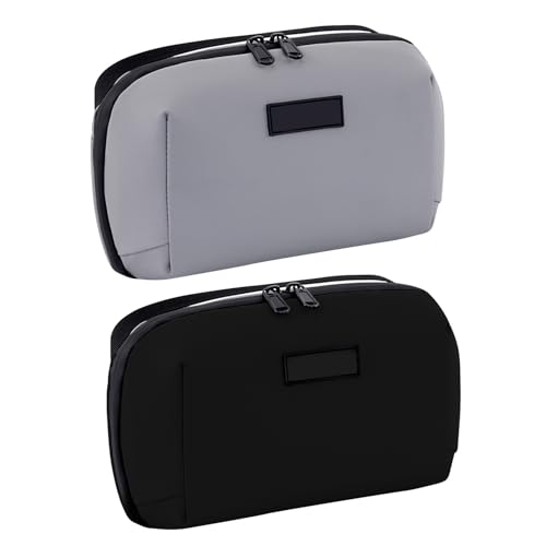 Générique Cable Storage Bag, Electronics Organizer, Travel Tech Pouch, Zippered Shockproof Protection, Multi-Pocket Design, Business Trip Office Switch, 8.86 x 5.12 x 3.15, grau, Se référer au von Générique