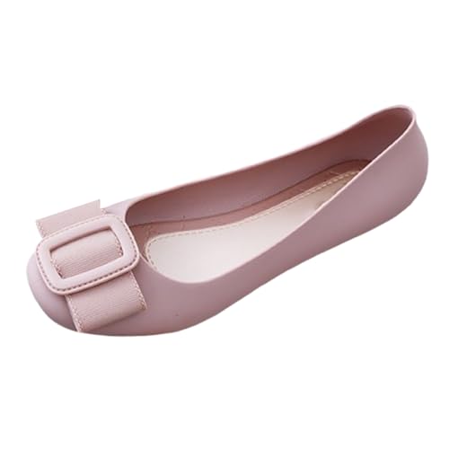 Générique Damen Ballerinas Sportlich Leicht Breite Füße Flache Schuhe Runde Zehe Exquisite Ballerinas Atmungsaktiv Weiche Und Elegante Sohle Rutschfest, Rosa, 36 EU von Générique